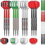 Red Dragon Darts Tungsten Value Pack - 4 Sets of Tungsten Darts Complete with Flights and shafts & Red Dragon Checkout Card