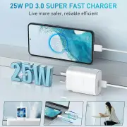 Aerostralia Fast Charger Compatible with Samsung, 25W USB C Charger with USB-C Fast Charging Cable