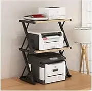Printer Stand Printer Holder Printer Shelf Desktop Printer Stand 3-Layer Printer Shelf Desk Metal Frame Office Fax Machine Scanner Stand Printer Rack Printer Shelves (Color : A)