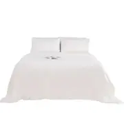 White Bamboo Quilt Doona Duvet Cover Set Luxury Silky Soft All Seasons
