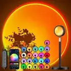 Sunset Lamp Projector with APP Control Multicolor Changing Projection Light S...