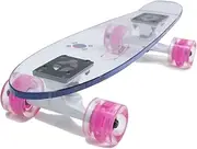 Ghost Clear Skateboard ABEC-11 Bearing, Complete Pro Skateboard for Kids/Boys/Girls/Youth/Adults, Kick Skateboard for Outdoor Sports