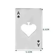 55 X 85cm Playing Cards Stainless Steel Flat Beer Bottle Opener , Silver