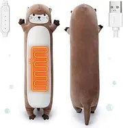 Heating Pad for Period Cramps and Menstrual Pain Relief,USB Portable Electric Heating Pads,20” Otter Plush Heating Pad Stuffed Animal,Soft Kawaii Plushies for Women Mom Gifts