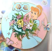 Disney 100 Pin Pink a la Mode Cinderella Princess Florals LE 300 #158909
