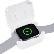 Portable Watch Wireless Charging Bank for Apple Watch, 750mah Smart Watch Charger, Magnetic Wireless Travel Power Bank, Keychain Style Compact Magnetic Charger for Iwatch10/9/8/7/6/5/4/3/2/1/Se(1 pcs)