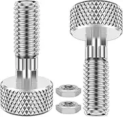 2Pcs Handle Release Pins Kit Stainless Steel M6 Quick Release Pins Kit Sturdy Hand Retractable Spring Plunger with 2 Nut Portable for Rolling Toolboxes Molds Automotive
