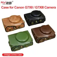 在飛比找蝦皮購物優惠-全新 Pu 皮革相機包適用於佳能 Powershot G7X