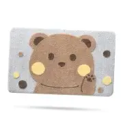 Cute Bear Bath Mat, Soft Shower Rug Plush Microfiber Funny Bath Rug Water