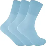 3 Pack Womens Thin Wide Loose Soft Top Warm Non Elastic Thermal Diabetic Socks