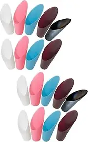 Kisangel 2sets Garden Soil Scoops Portable Handheld Tools for Planting Flowers Fertilizer and Mulch 10pcs*2