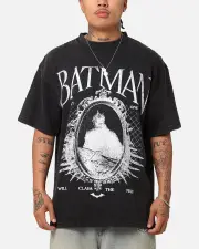 [GOAT CREW] Goat Crew X Dc Batman Mirror Vintage T-shirt Black Acidwash - Size XL XL Black Acidwash