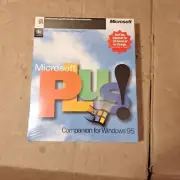 NEW Sealed Microsoft Plus 95 Companion for Windows 95 With CD Key Box CD Version