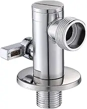 Faucet Angle Valve, 2 PCS G1/2" Bathroom Accessory Toilet Angle Valve 304 Stainless Steel for Home(L)