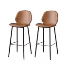 Levede 2x Bar Stool Set Barstools Brown Kitchen Dining Counter High Chairs