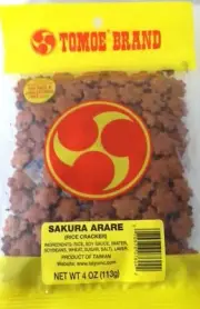 Tomoe Brand Sakura Arare Rice Crackers Two 4 oz. Bags