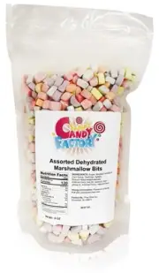 Sarah's Candy Factory Mini Dehydrated Marshmallow Bits (Assorted) in Resealab...