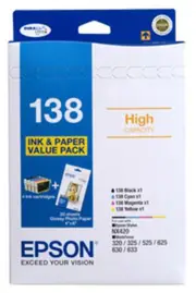 Epson 138 1 x Black, Cyan, Magenta, Yellow Ink Cartridge (Original)