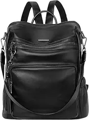 [CLUCI] Leather Backpack Purse for Women Designer Ladies Large Travel Convertible Shoulder Bag