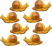 GREENADSCAPE 8pcs Mini Snail Figurines Realistic Resin Snail Ornaments for Garden Decor