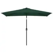 Outdoor Rectangular Parasol Elegant Umbrella Patio Terrace Garden Sunshade Green
