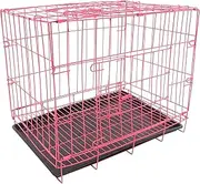 FOMIYES Small Dog Crate Folding Pet Cage with Steel Frame Portable Dog Cat Playpen for Indoor Outdoor Use Poodle Rabbit