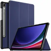 For Samsung Galaxy Tab S9 11.0 Folio Smart Leather Magnetic Stand Case Cover (Navy Blue)