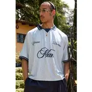 Mens Light Blue Oversized Boxy Man Raglan Sports Top