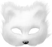 Alipis Mask Plush Cat Fox Mask Realistic Cat Masks Stuff Animal Mask Furry Party Cat Mask Easter Mask Masquerade Mask Cosplay Costume White
