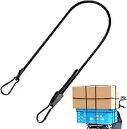 Carabiner Bungee Cord, Truck Lashing Cords with Carabiner Hooks, Heavy Duty Outdoor Luggage Rope, Black Tarp Straps, Elastic Straps for Tents, Cargo, Kayak Boat