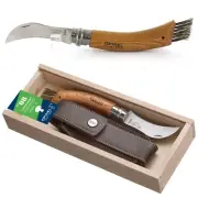 OPINEL mushroom knife – Pick + Clean Mushrooms with SHEATH / CASE in Wooden Box