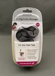 BELKIN C Clip Cable Manager New 2 Pack Computer Wire Cord Organization Clean