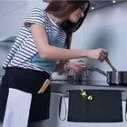 Black Short Half Waist Apron Breathable Short Apron Chef