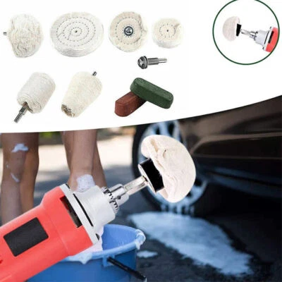 9 Pcs Polishing Buffing Pads Mop Wheel Buffer Pad Drill Kit for Car Polisher Set