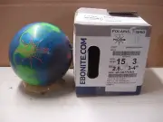 15 lb 3 oz NIB Ebonite MEXICO 2022 POLARIS NYBRID Bowling Ball, no holes