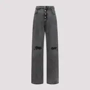[Mm6 Maison Margiela] Mm6 Maison Margiela-Black Cotton Jeans-Donna 28 WAIST