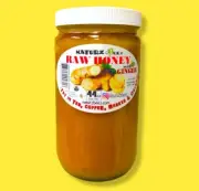 RAW HONEY with GINGER 2.75 Lbs 1.25kg 44oz 100% PURE RAW USA HONEY
