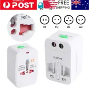 Upto 10pcs Universal Travel Power Adapter Convertor Plug Power US/UK/AU/EU AU