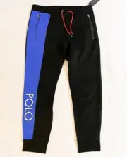 $170 Polo Ralph Lauren Men’s Big Tall Black Colorblock Mesh Jogger Pants 1XB