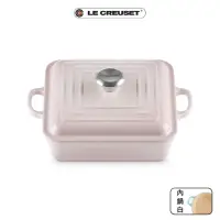 在飛比找momo購物網優惠-【Le Creuset】典藏琺瑯鑄鐵鍋方鍋 24cm(貝殼粉