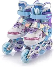 Inline Skates - Children Youth - Adjustable Size - Rollerblades - Bearings ABEC-7 PU Wheels