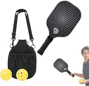 Pickle Ball Set with Bag - Lightweight Carbon Fiber Pickle Ball Paddle - Outdoor Supplies Anti-Slip Comfort Grip Set for Outdoor