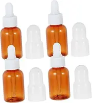 LAPYAPPE 4pcs Plastic Dropper Bottles for Essential Oils Reusable Aroma Oil Containers for Travel Sampling Durable Efficient Liquid Dispenser for Perfumes More