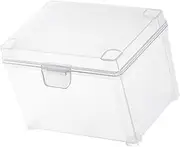 Folpus Card Case Holder Card Case Holder Organizer Container Compact Rectangle Clear Storage Box with Lid for Cards Jewelry Tabletop