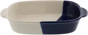 EAST table dm-00101 Gratin Dish, Long Angle, 7.1 inches (18 cm), Navy, Bi-Color, Made in Japan, Oven Safe, Dishwasher Safe, Microwave Safe