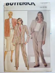 Pants Blazer Jacket Skirt Suit 8 10 12 14 16 Butterick 3074 Sewing Pattern VTG