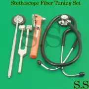 Orange ENT Mini Otoscope+ Tuning Fork+Babinski Hammer Diagnostic Examination Set