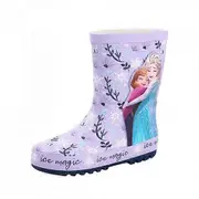 Frozen Girls Elsa & Anna Wellington Boots Purple 9 UK Child