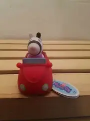 NEW 2003 PEPPA PIG ZOE ZEBRA RED CAR VEHICLE PEPPA'S FRIEND TOY CAR FIGURE