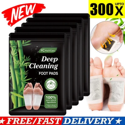 10-300Pcs Detox Foot Patches Pads Body Toxins Feet Slimming Cleansing Herbal A++